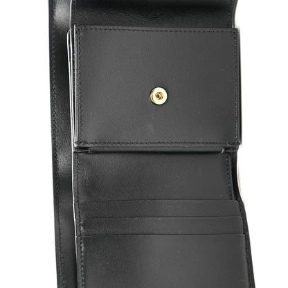 Celine Shiny Smooth Lambskin Small Triomphe Wallet Black 5 of 11