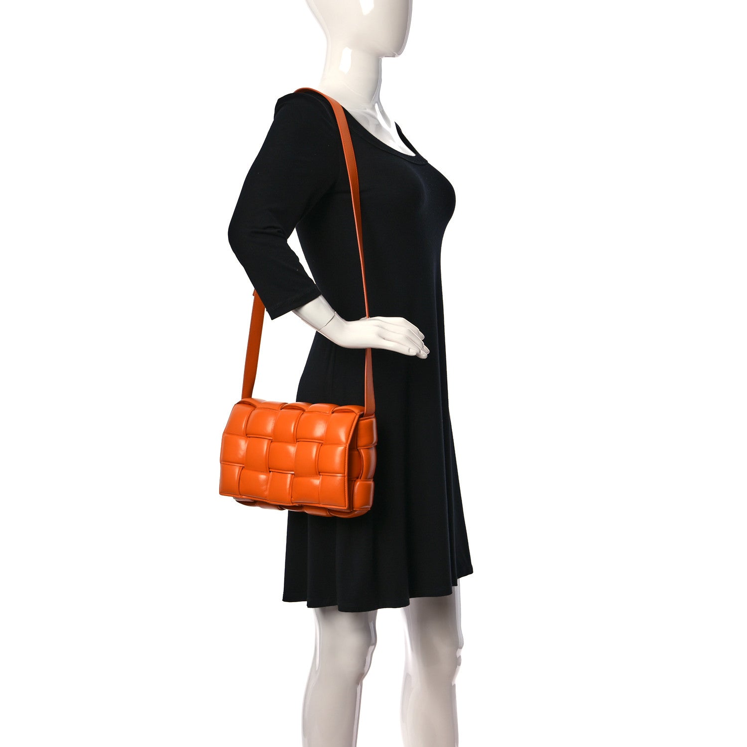 Bottega Veneta Nappa Maxi Intreccio Padded Cassette Crossbody Bag Orange 2 of 14