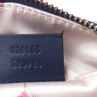 Gucci Denim Matelasse Flower Japan Limited GG Marmont Cosmetic Case Blue 7 of 10