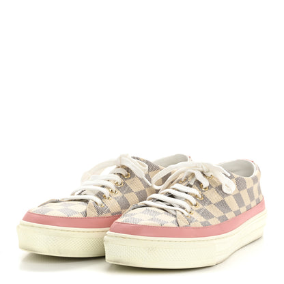 Louis Vuitton Damier Azur Stellar Sneakers 40 Rose Ballerine 4 of 8