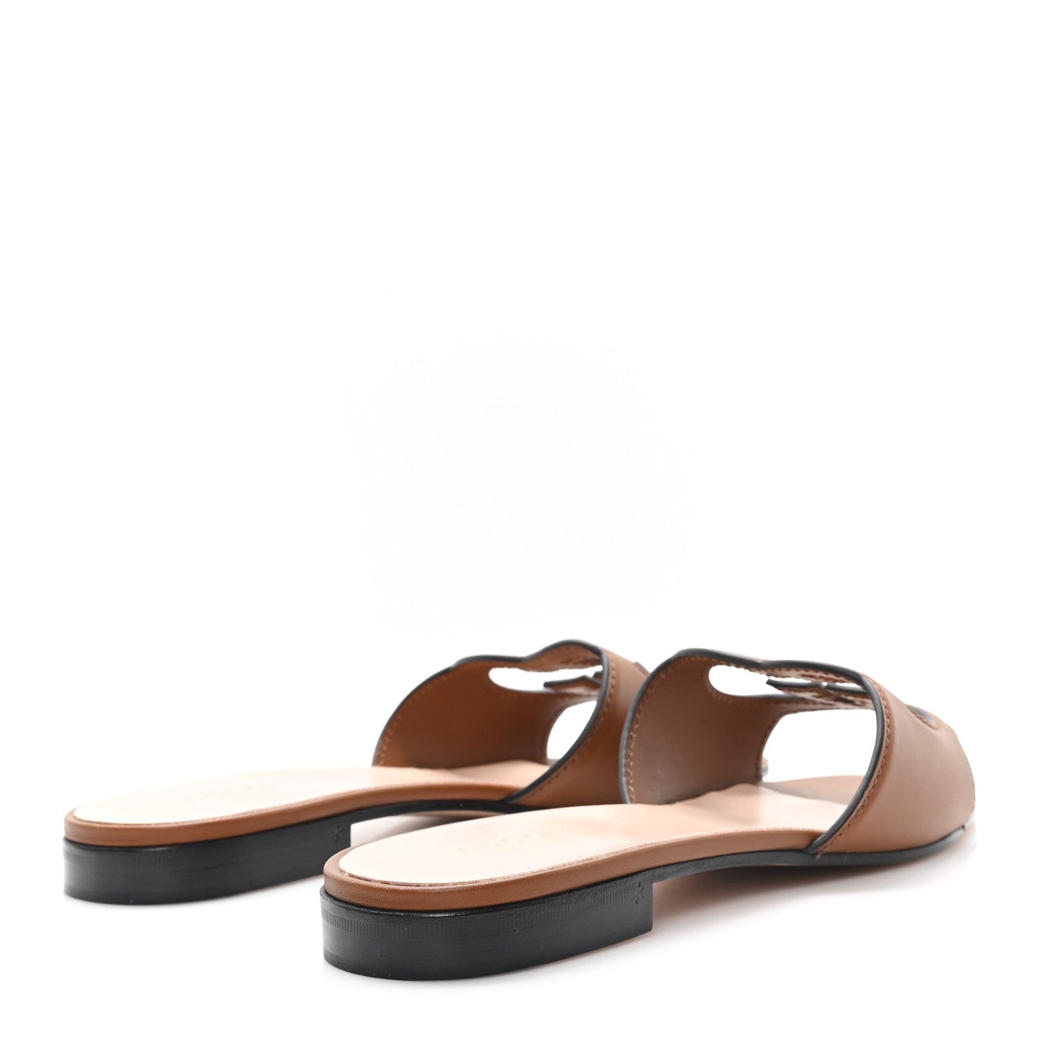 Gucci Cosmos Softy Calfskin Interlocking G Cut Out Slide Sandals 40 Cuir 5 of 8
