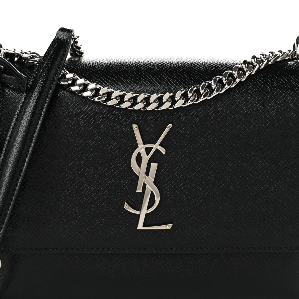 Coated Bark Calfskin Medium Monogram Sunset Black