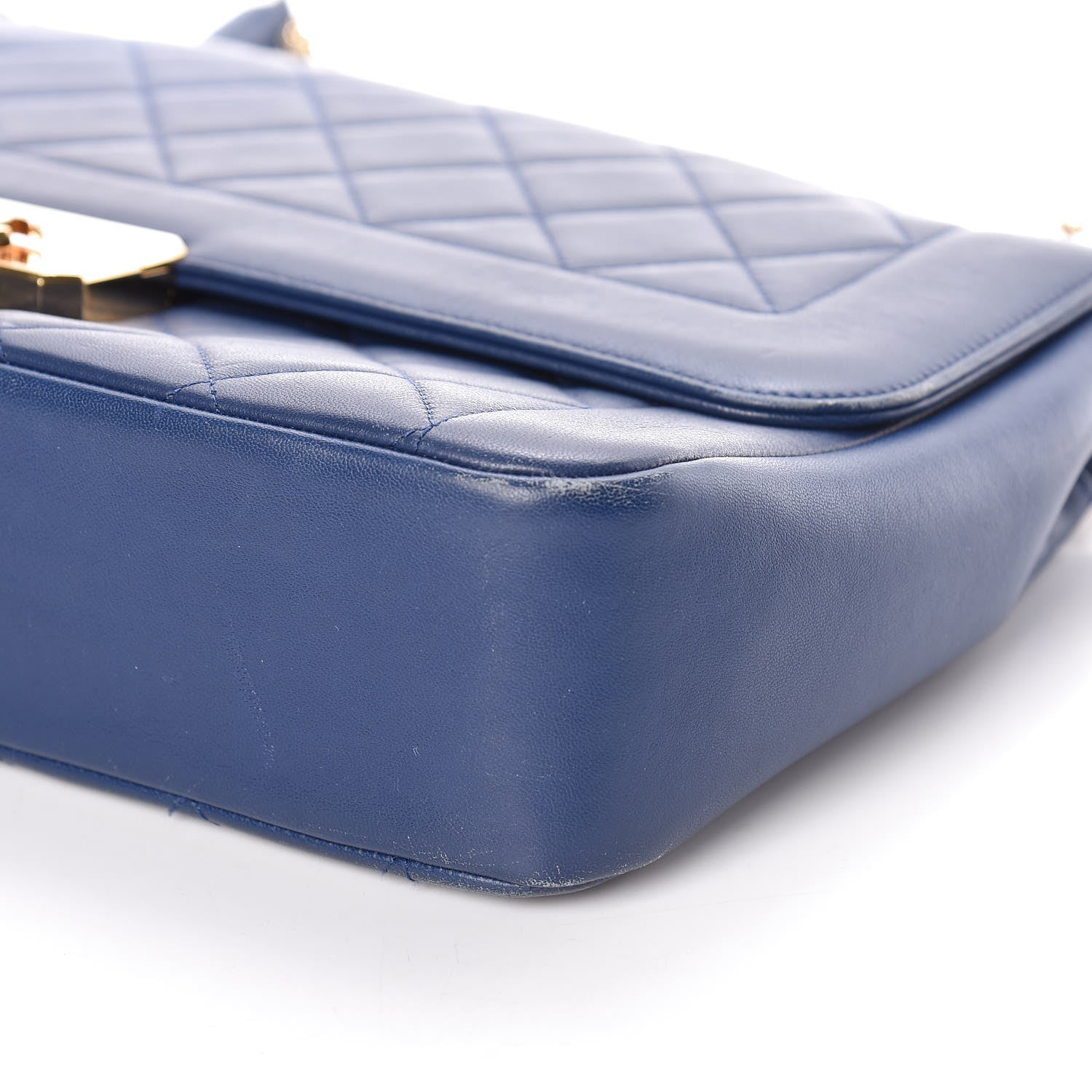 Chanel Lambskin Quilted Large Chic With Me Flap Navy 14 of 17