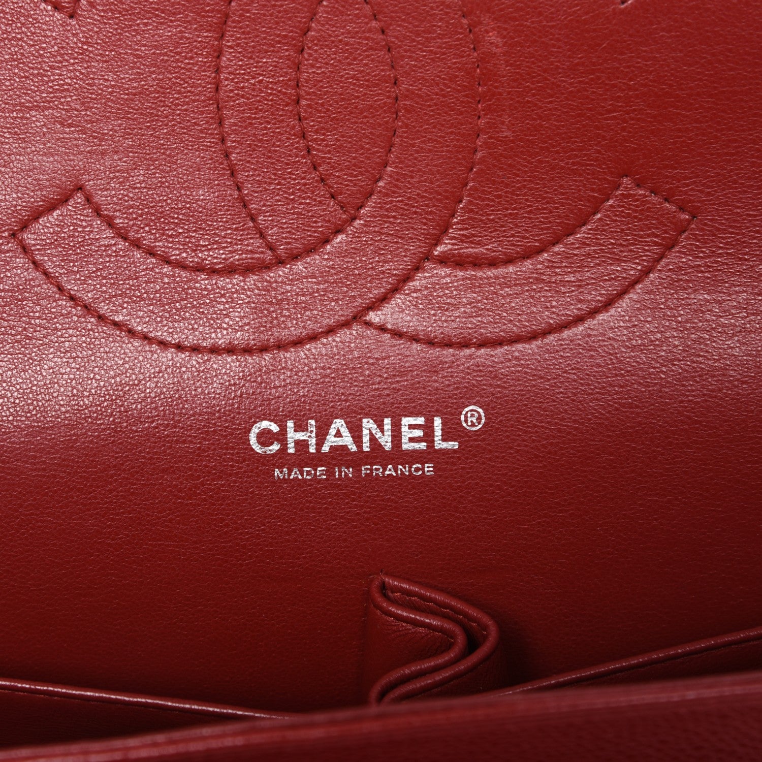 Chanel Caviar Quilted Jumbo Double Flap Red 6 of 7