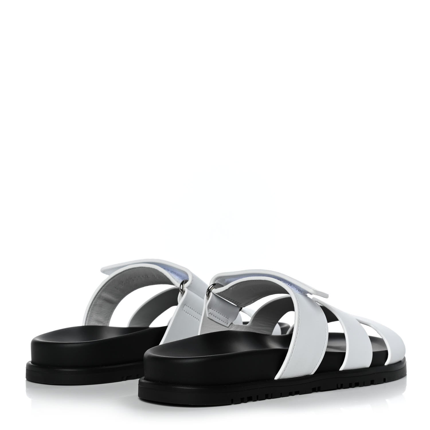 Hermes Calfskin Womens Chypre Sandals 37.5 White 4 of 13