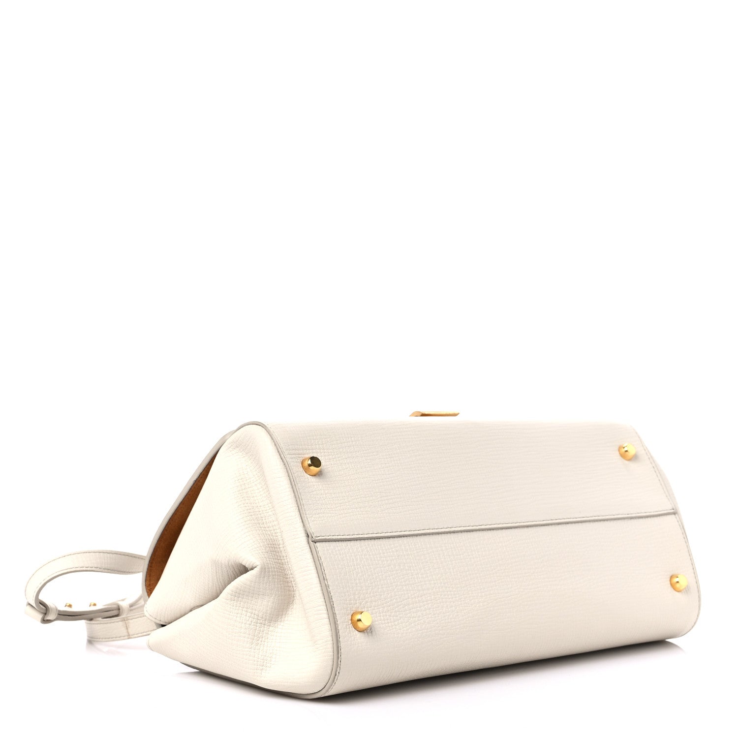 Bottega Veneta Calfskin BV Angle Shoulder Bag Off White 4 of 13