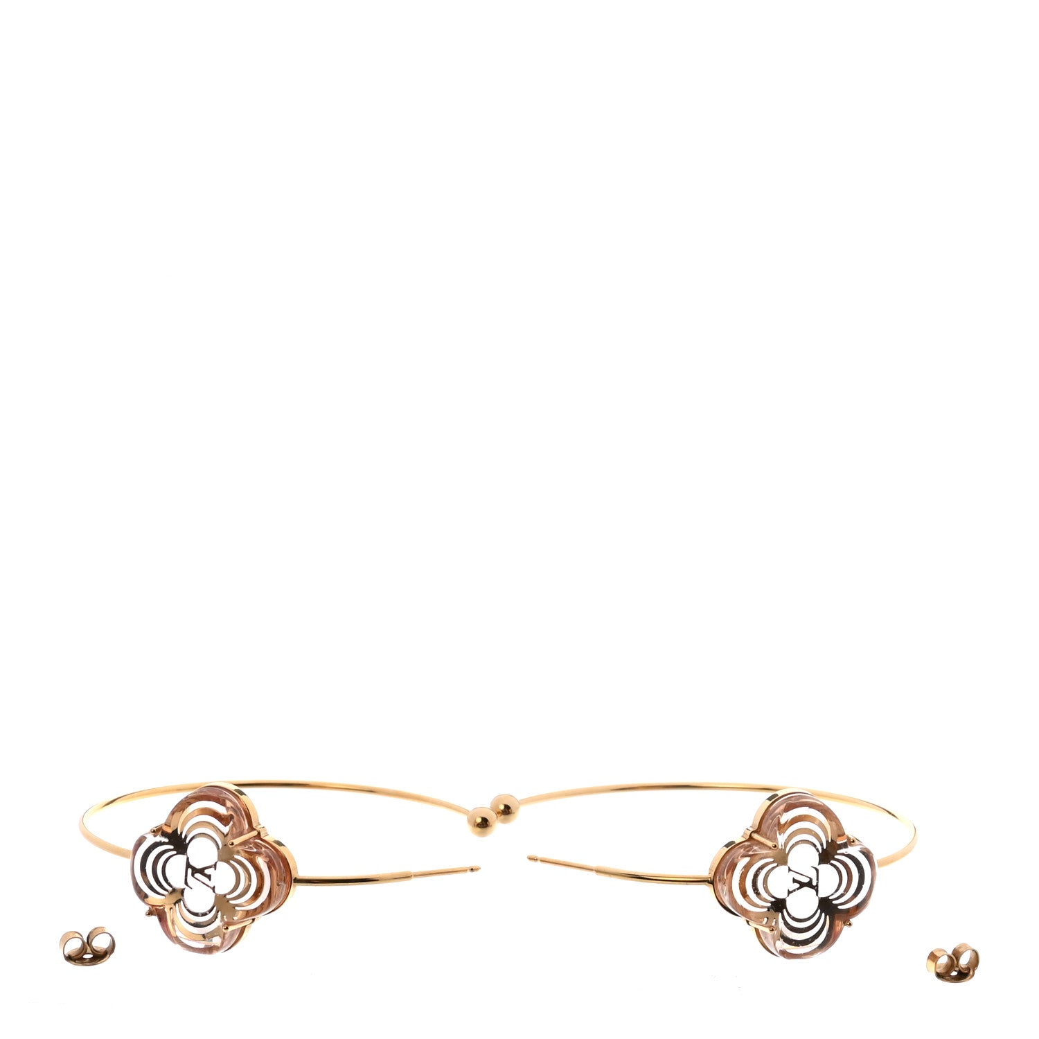 Louis Vuitton A La Folie Hoop Earrings Gold 3 of 4