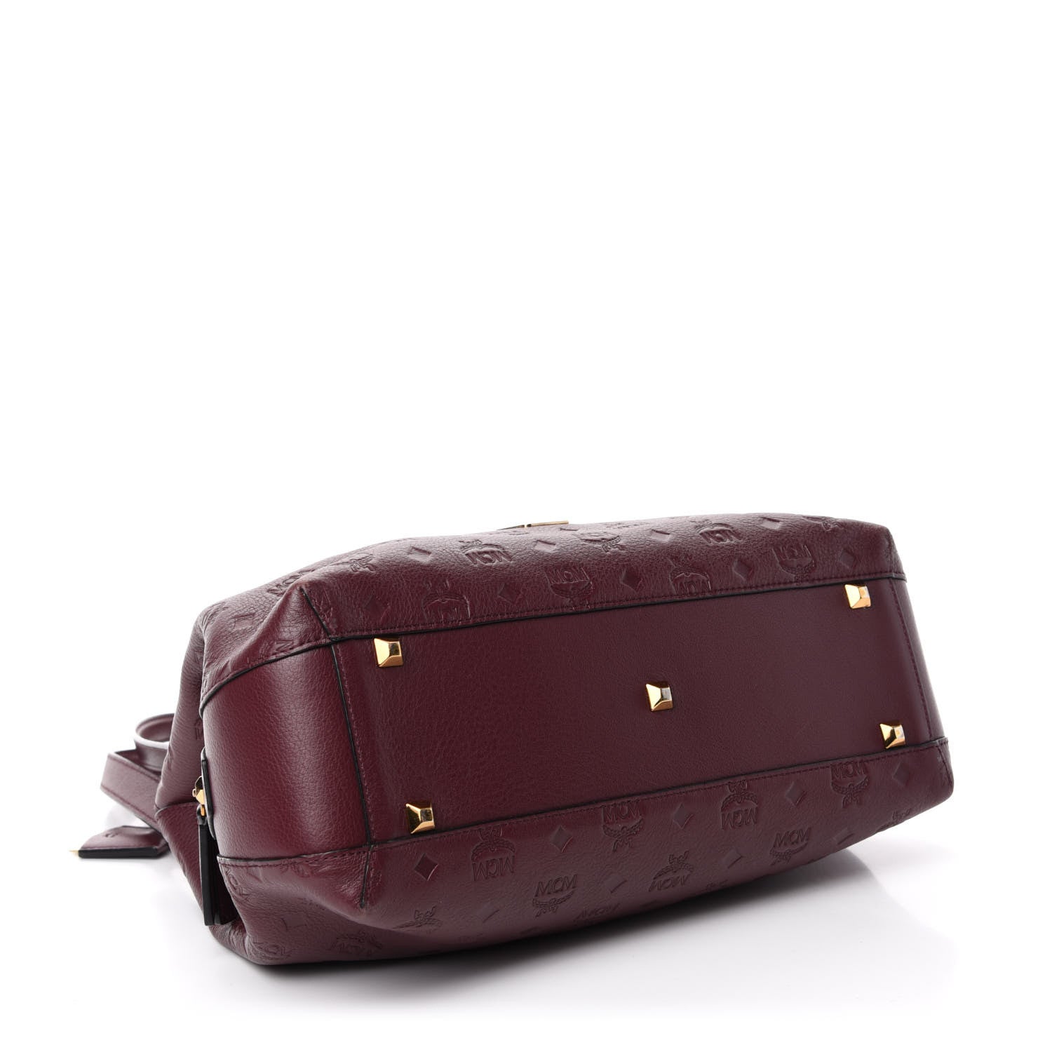 MCM Calfskin Ottomar Monogram Essential Hobo Rustic Brown 4 of 11
