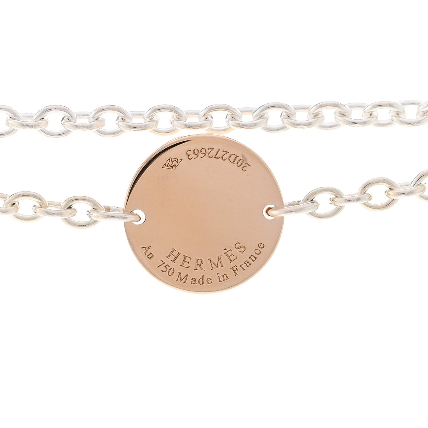 Sterling Silver 18K Rose Gold Confettis Long Necklace