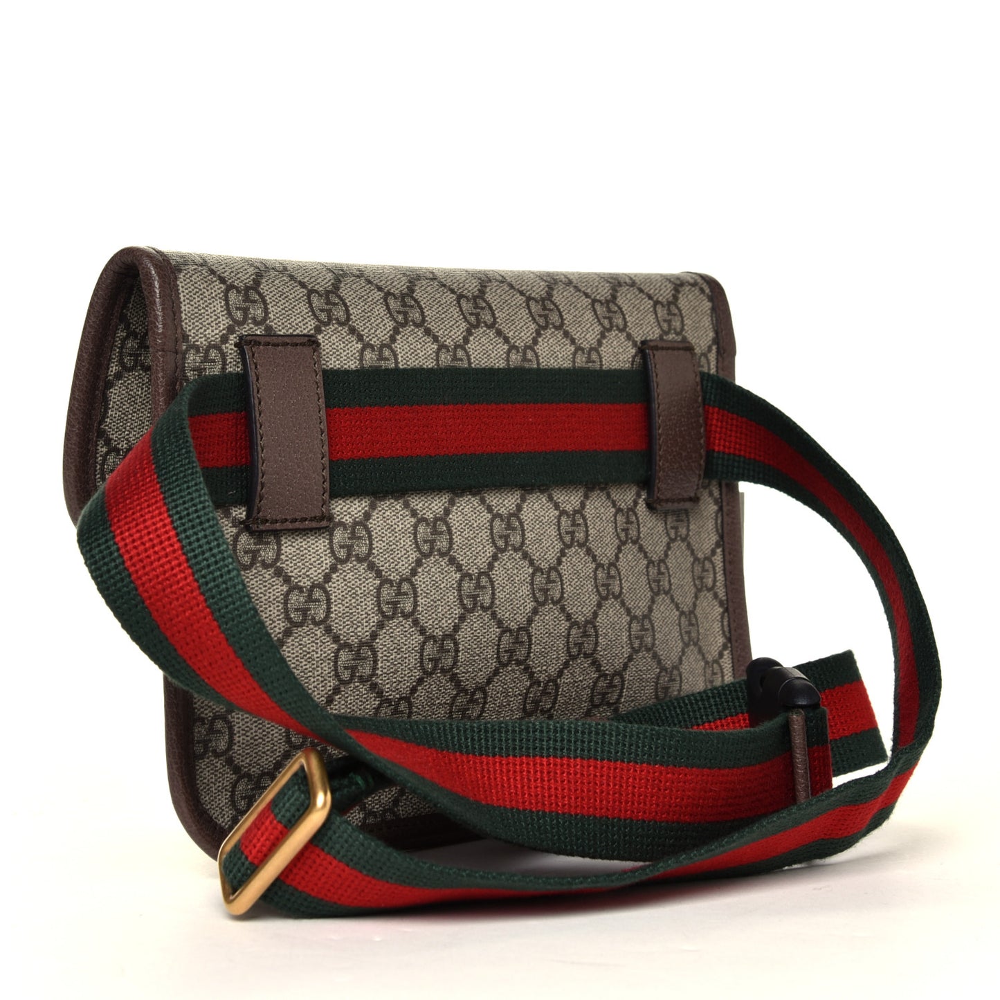 GG Supreme Monogram Neo Vintage Web Belt Bag Brown