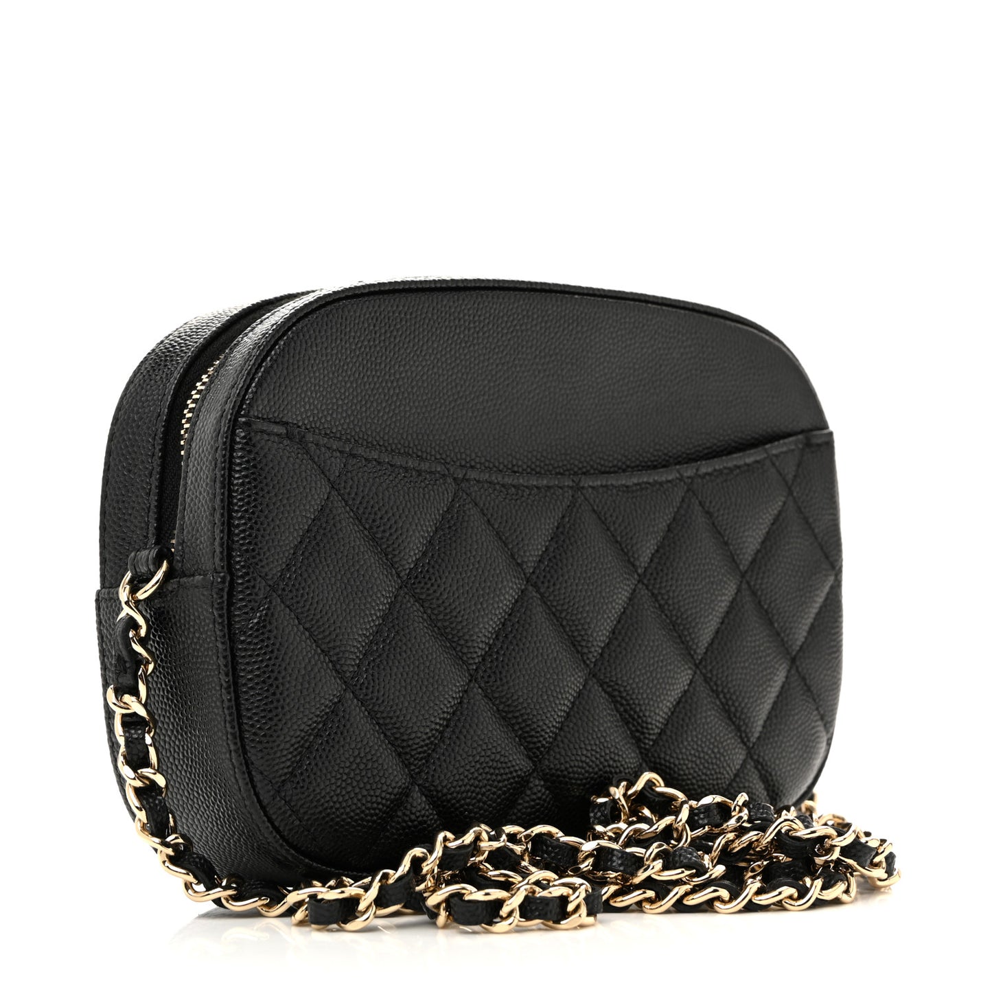 Caviar Quilted Vanity With Chain Black