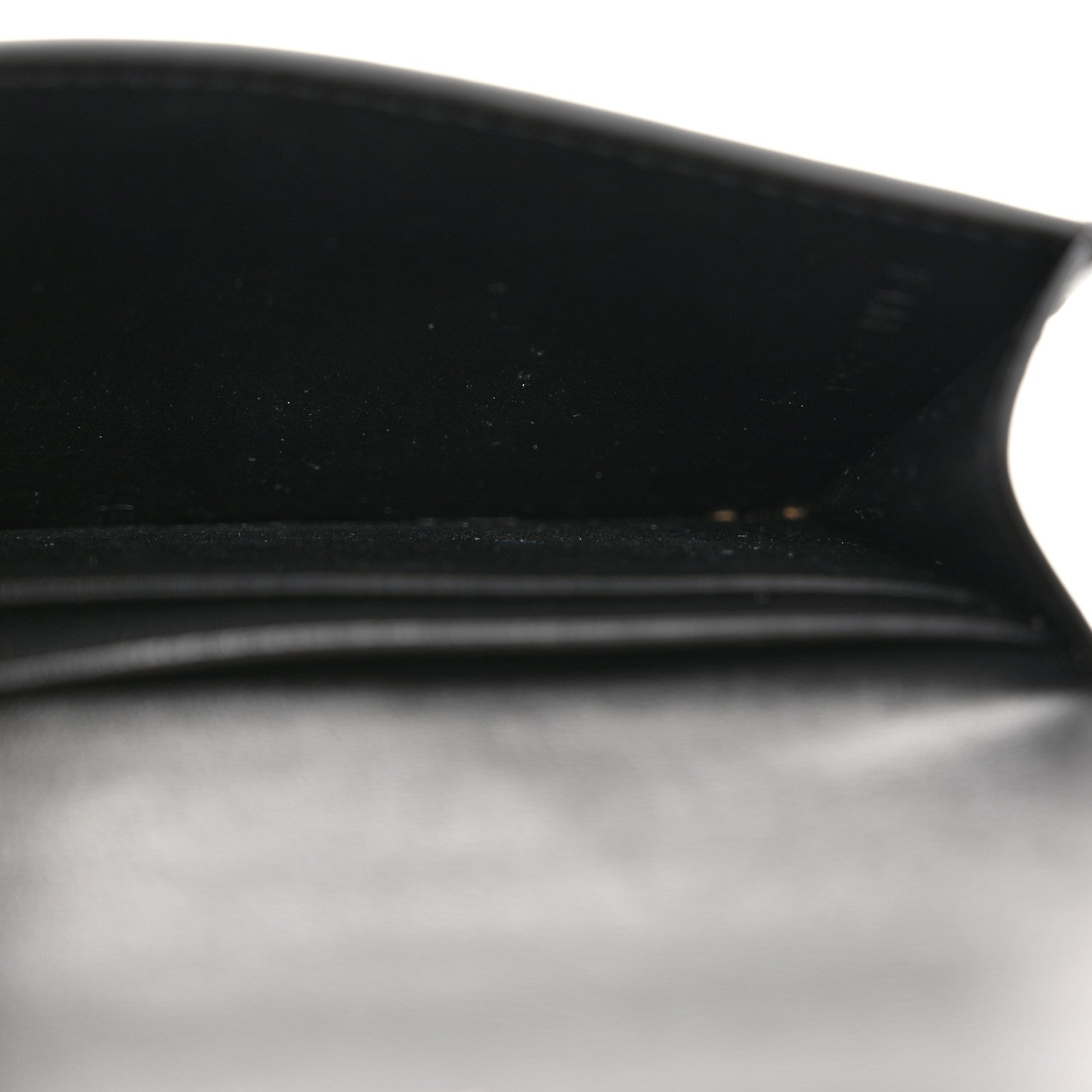 Celine Shiny Calfskin Triomphe Flap Card Holder Black 5 of 9