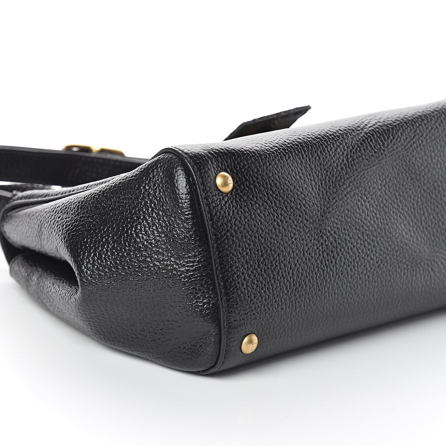 Glossy Buffalo Stingray Silvana Bag Black