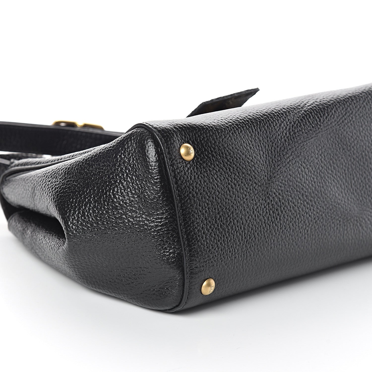 Fendi Glossy Buffalo Stingray Silvana Bag Black 7 of 8