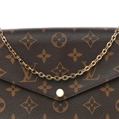 Louis Vuitton Monogram Pochette Felicie Chain Wallet Fuchsia 8 of 14