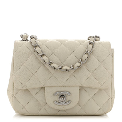 Chanel Iridescent Caviar Quilted Mini Square Flap White 1 of 10