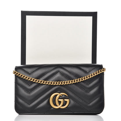Gucci Calfskin Matelasse GG Marmont Mini Bag Black 7 of 7