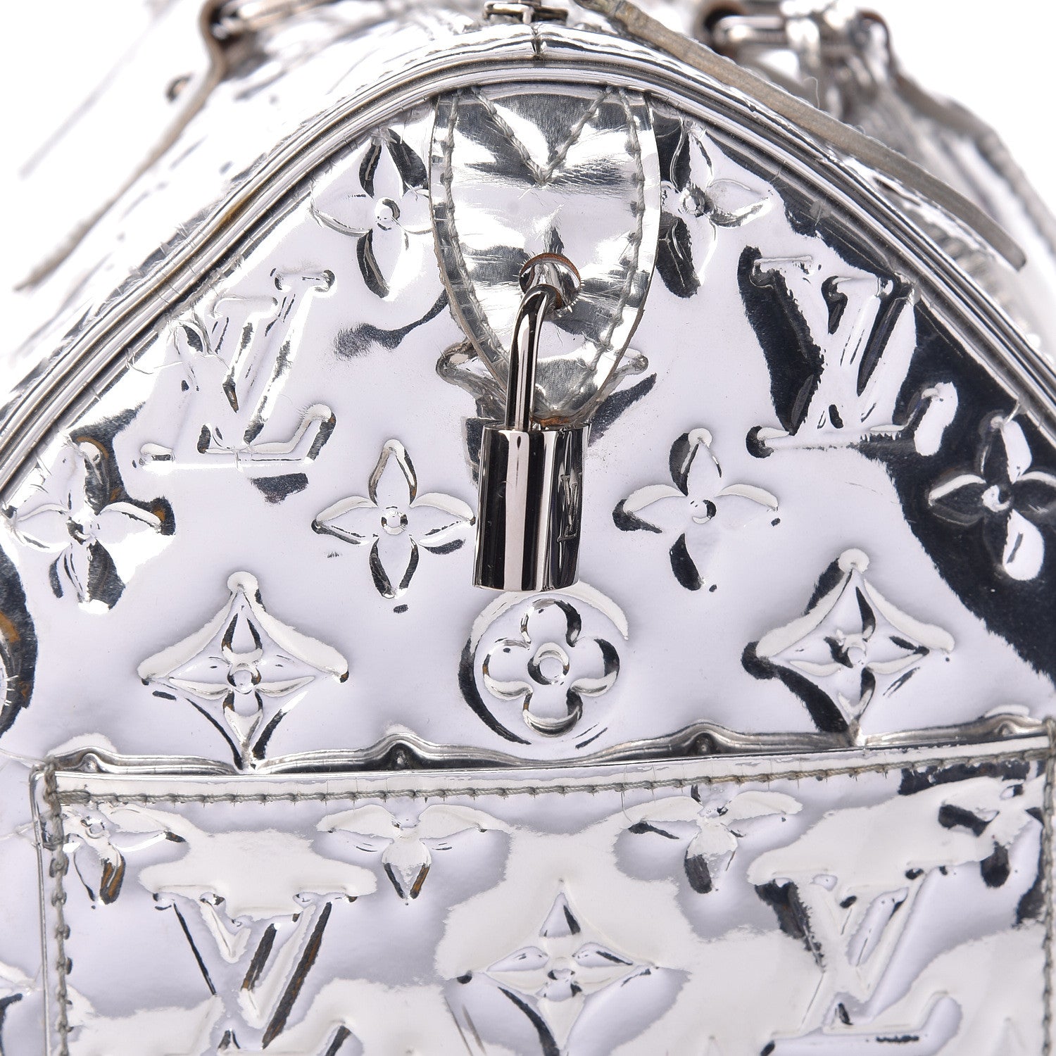 Louis Vuitton Monogram Miroir Speedy 30 Silver 24 of 25