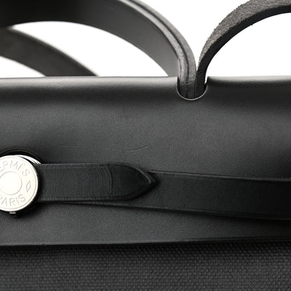 Hermes Toile H Berline Vache Hunter Herbag Zip PM 31 Black Ecru 12 of 13