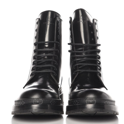 Louis Vuitton Calfskin Monogram Eclipse Ice Ankle Boots 9 Black 3 of 10