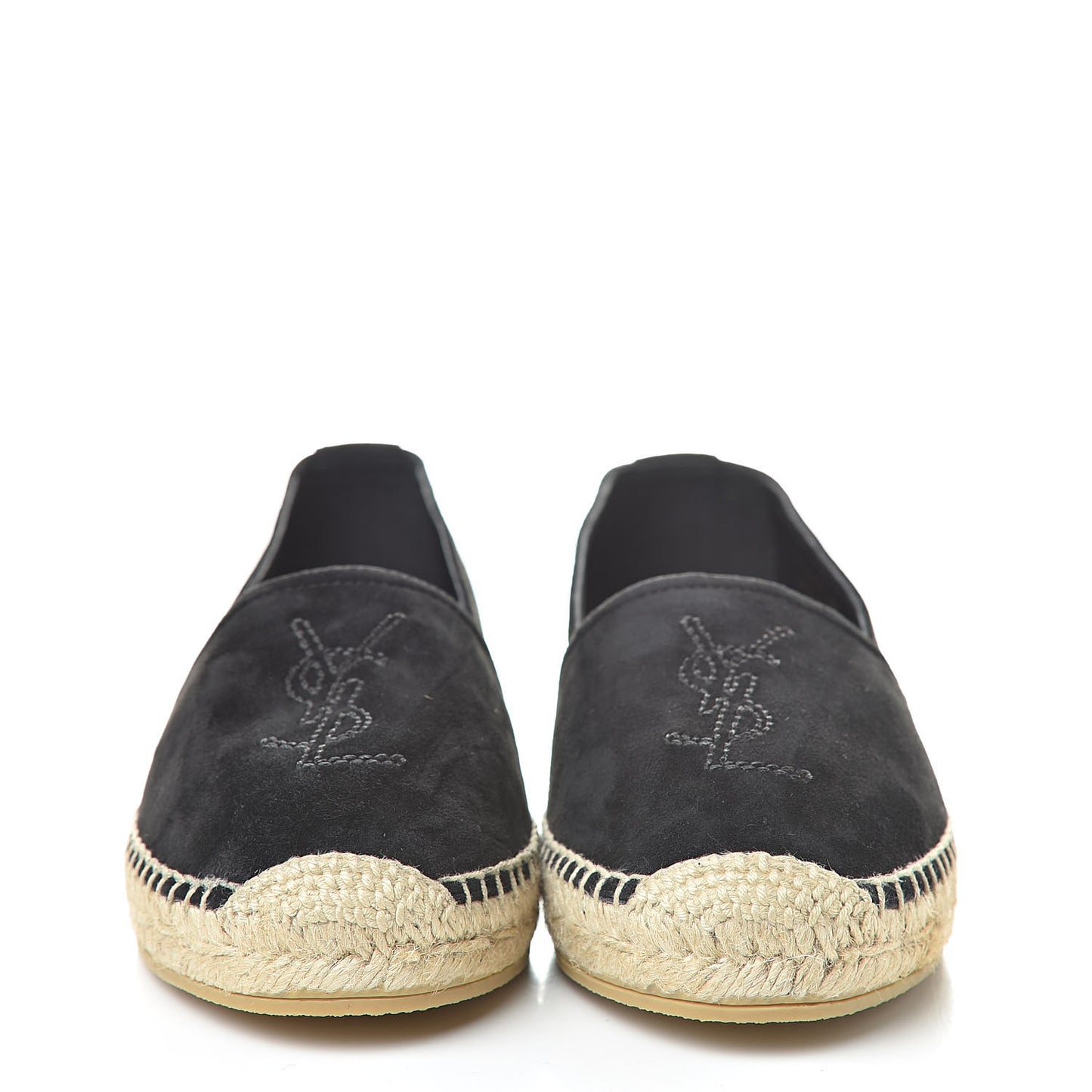 Suede Monogram Espadrilles 37.5 Black