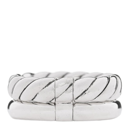 David Yurman Sterling Silver 8mm Mercer Two Row Ring 50 5.25 3 of 4