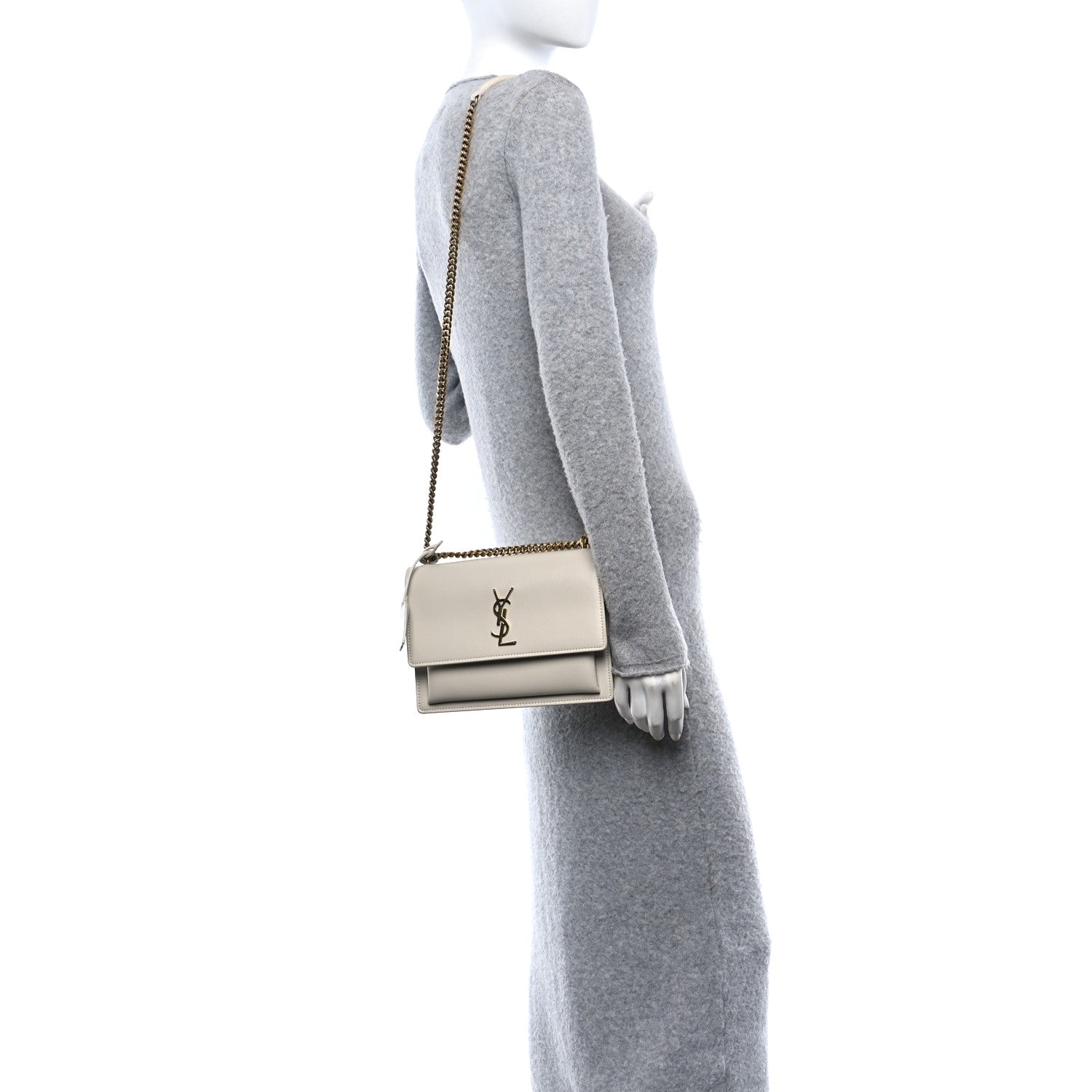 Saint Laurent Calfskin Medium Monogram Sunset Crema Soft 2 of 14