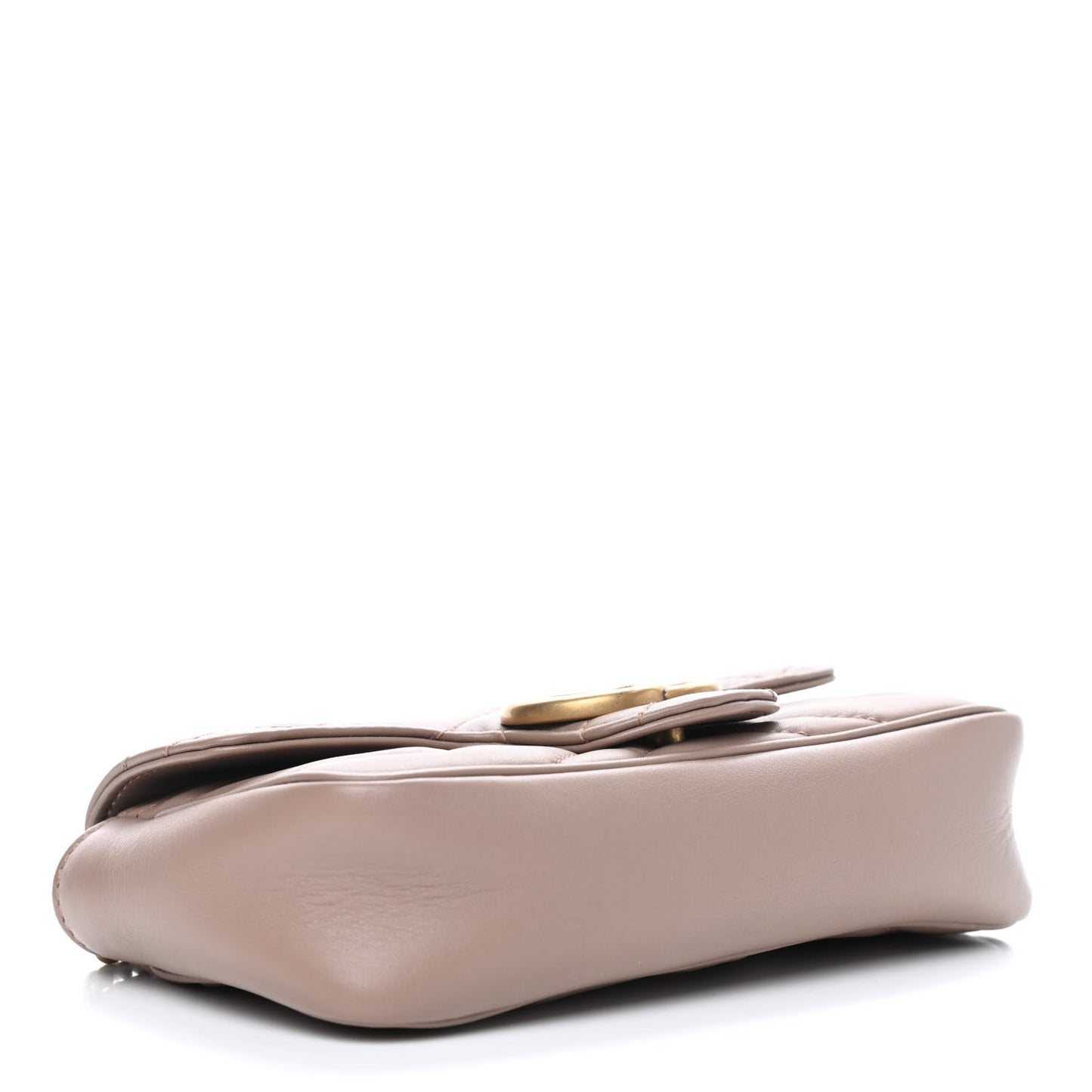 Calfskin Matelasse Super Mini GG Marmont Shoulder Bag Porcelain Rose