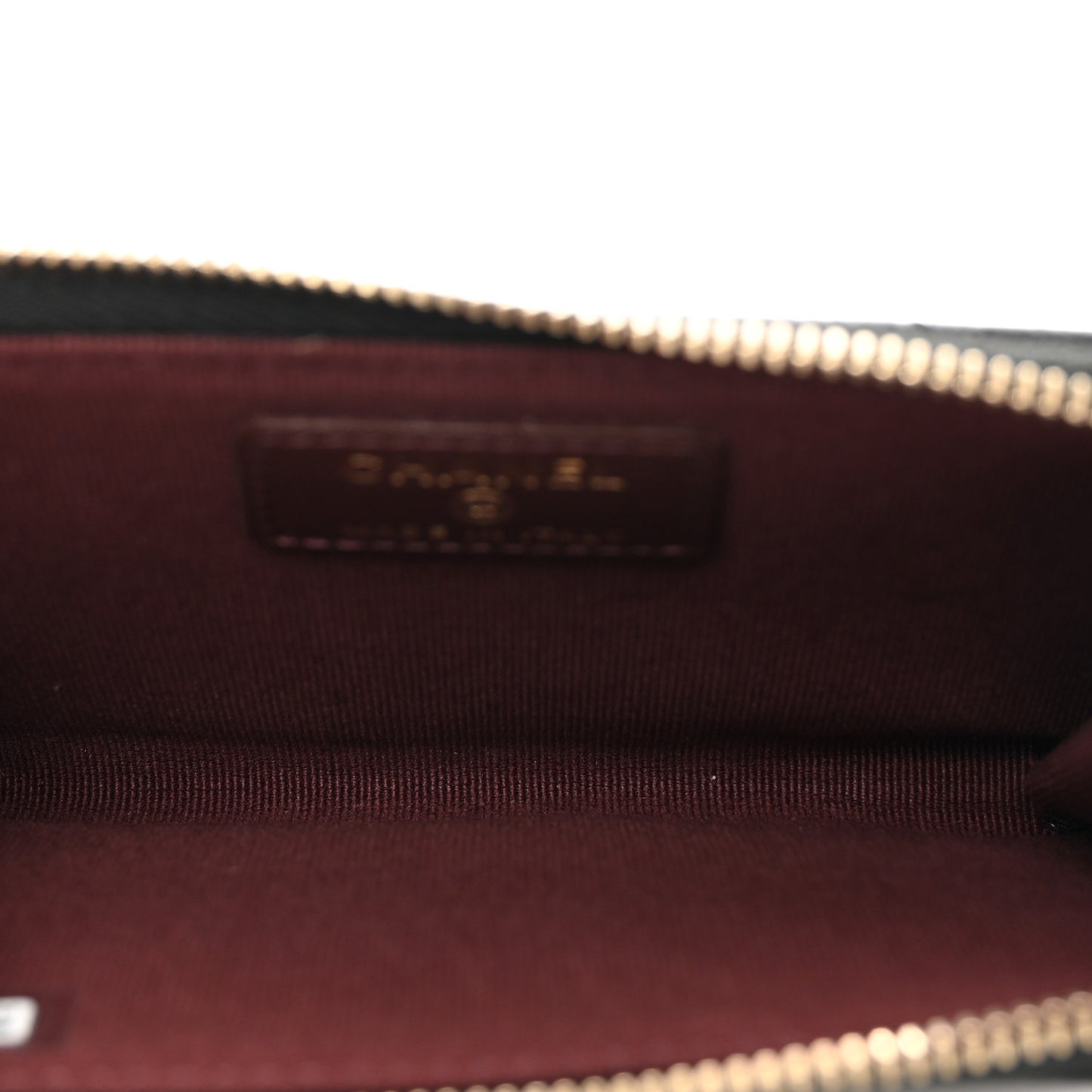 Caviar Quilted CC Zip Around Card Holder Black