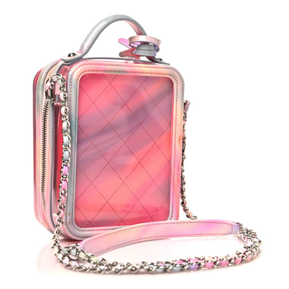 Chanel PVC Patent Calfskin Patent Lambskin Vertical Vanity Case Pink 3 of 12