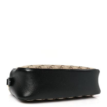 Gucci Monogram Matelasse Diagonal Small GG Marmont Chain Shoulder Bag Beige Black 4 of 9