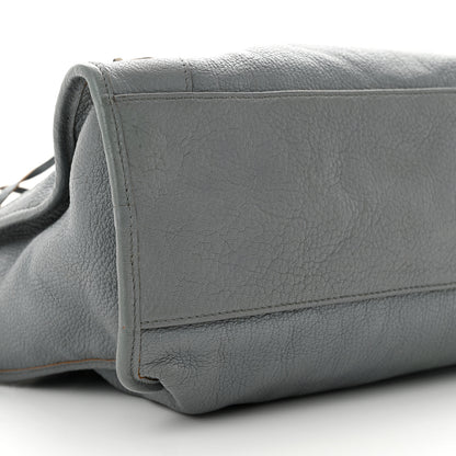 Balenciaga Chevre Silver Metallic Edge Hardware City Bleu Acier 9 of 14