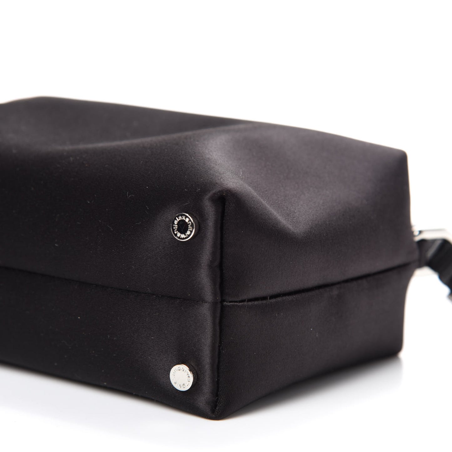 Satin Crystal Heiress Pouch Black