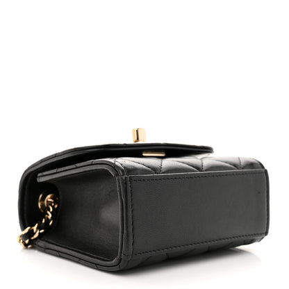 Chanel Lambskin Quilted Mini Trendy CC Chain Wallet Black 4 of 11