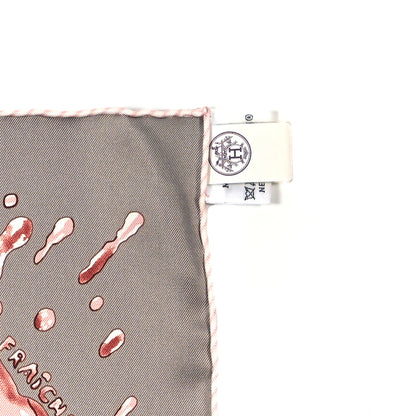 Hermes Silk Peinture Fraiche Scarf 45 Gris Acier Vieux Rose 3 of 4