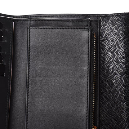 Chanel Caviar Quilted Small Golden Class Flap Wallet Black 8 of 10