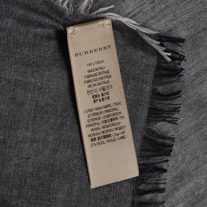 Burberry Modal Wool Giant Check Scarf Dark Trench 3 of 4