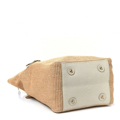 Saint Laurent Straw Raffia Large Downtown White 3 of 4