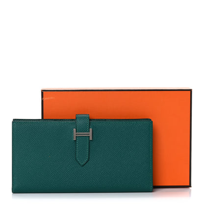 Hermes Epsom Bearn Gusset Wallet Malachite 13 of 13