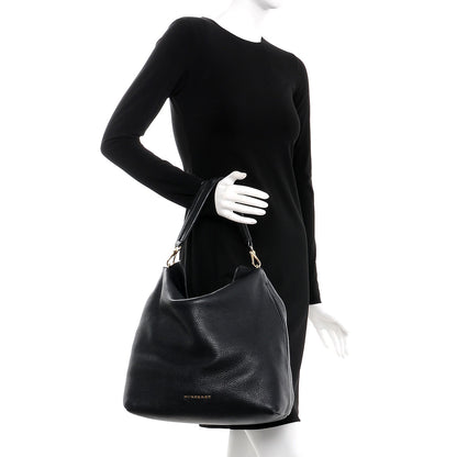 Burberry Grainy Calfskin Medium Cale Hobo Black 2 of 14