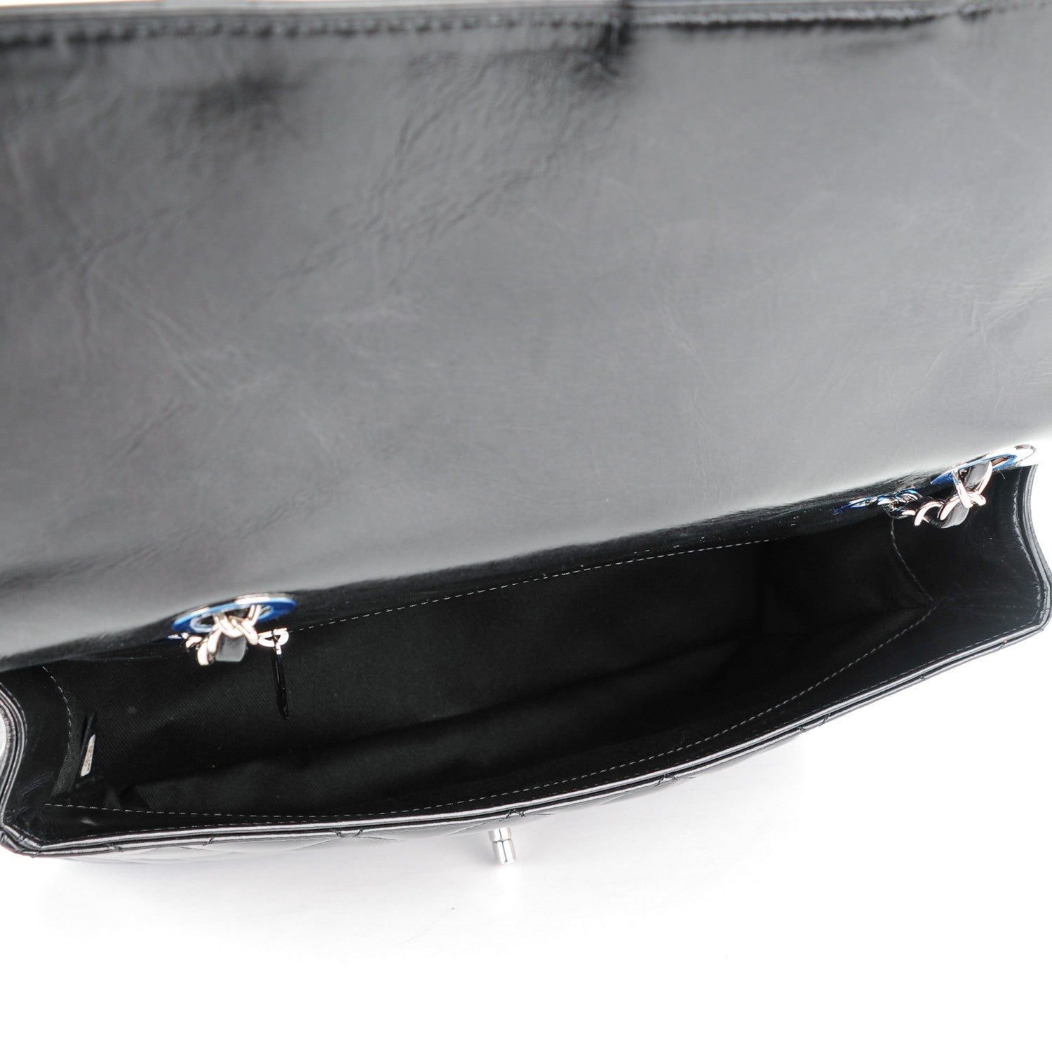 Chanel Glazed Calfskin Quilted Small CC Delivery Tote Black 5 of 8