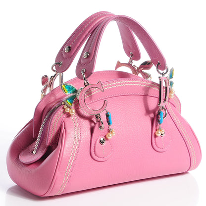 Christian Dior Leather Small Butterfly Detective Satchel Pink 3 of 7
