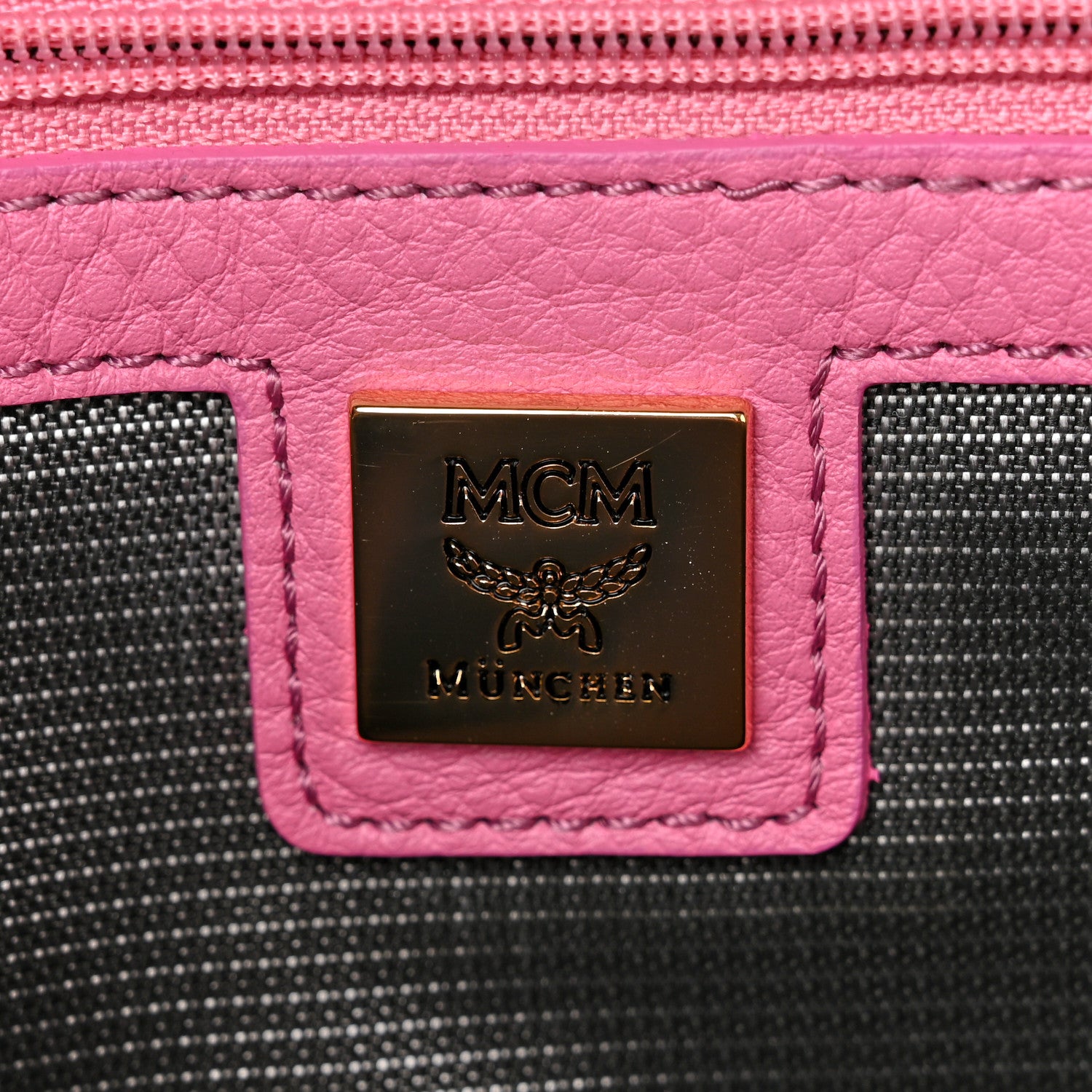 MCM Visetos Small Side Stud Stark Backpack Pink 6 of 9