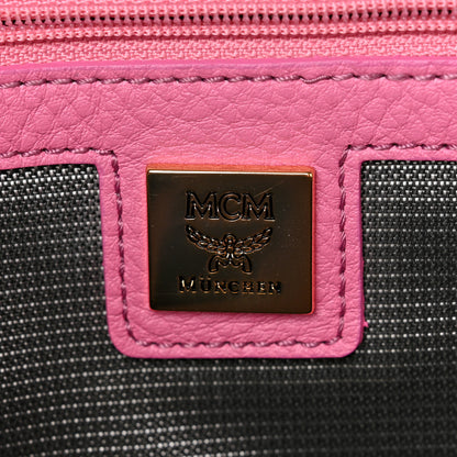 MCM Visetos Small Side Stud Stark Backpack Pink 6 of 9