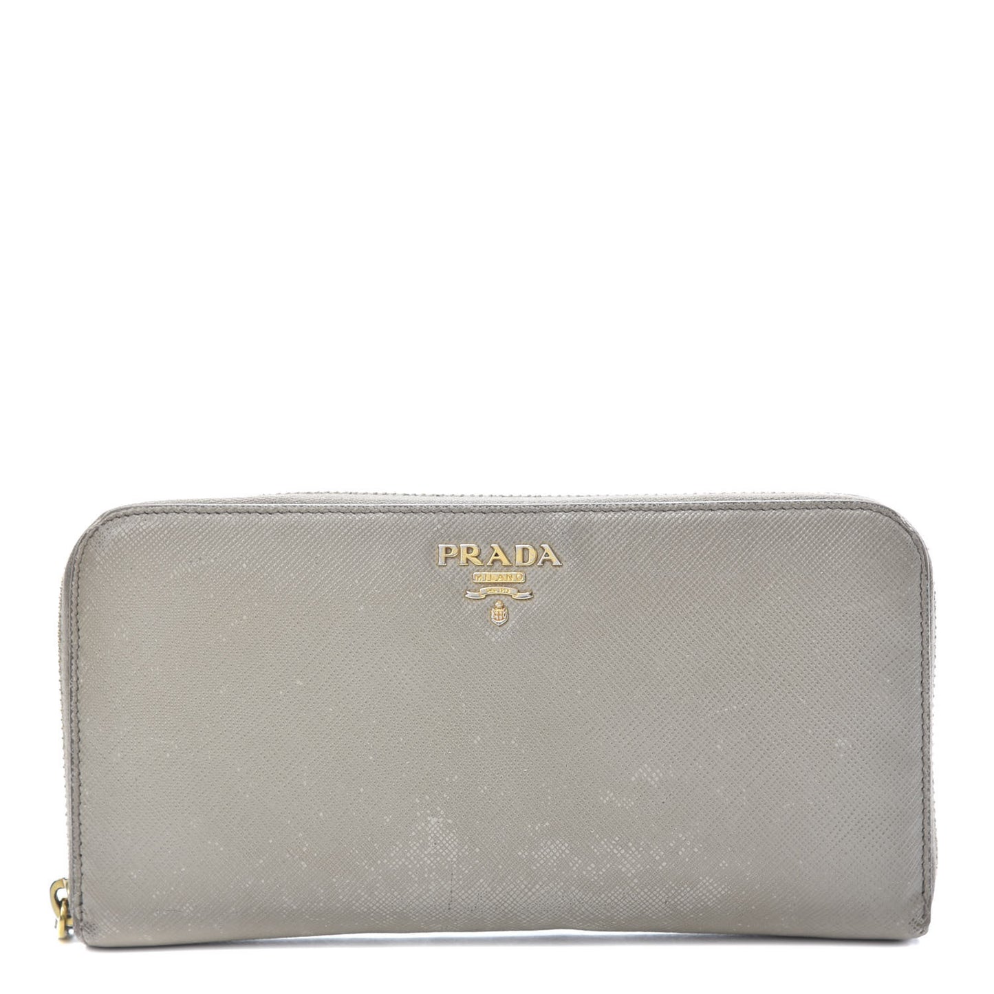Saffiano Metal Zip Around Wallet Argilla