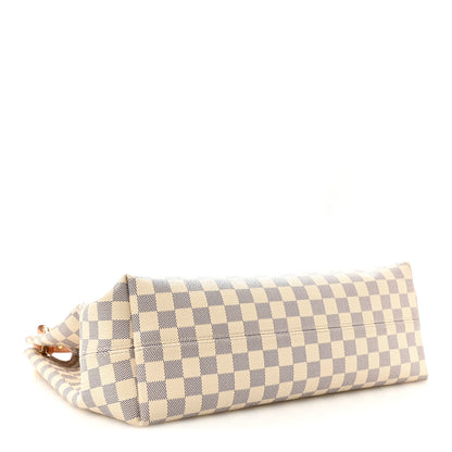Louis Vuitton Damier Azur Graceful MM Rose Ballerine 4 of 14