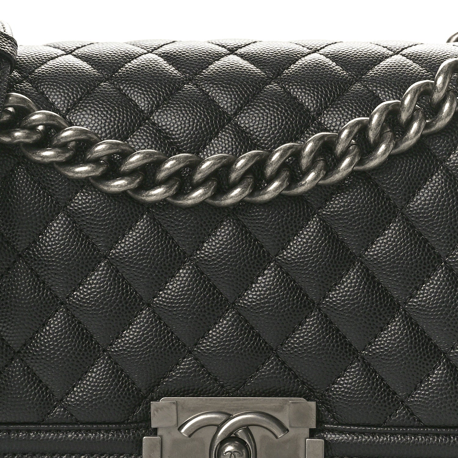 Chanel Caviar Quilted Medium Boy Flap Black 8 of 10