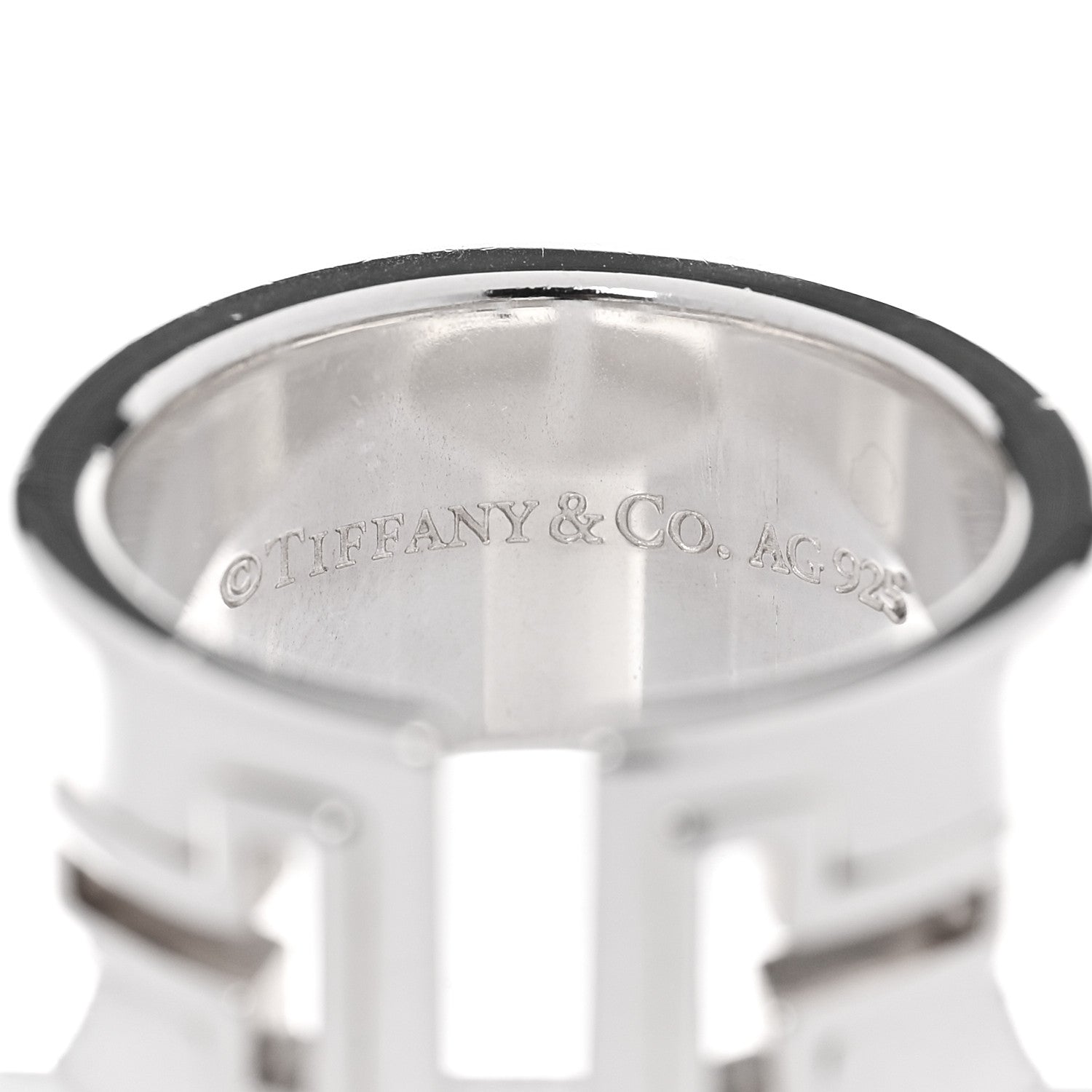 Tiffany Sterling Silver T Cutout Ring 50 5.25 4 of 4
