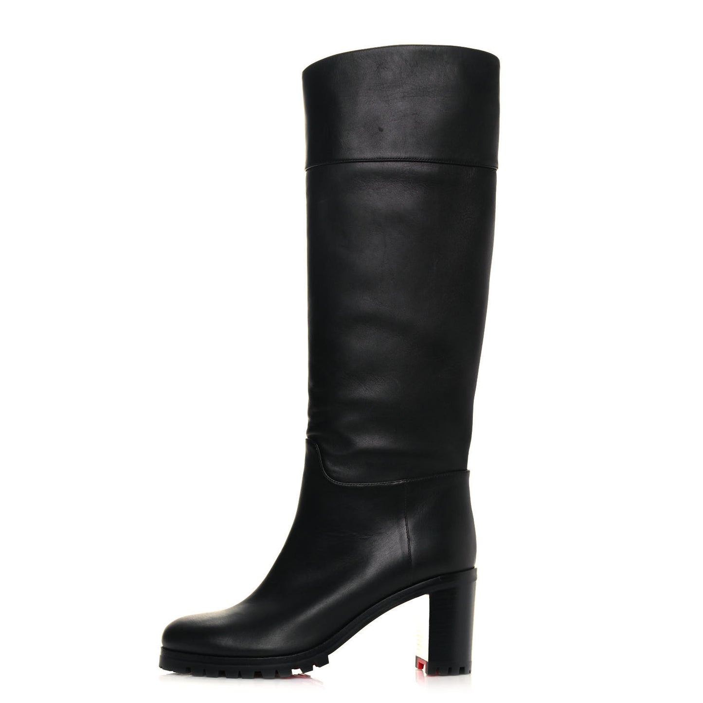 Calfskin Kari Lug 70 Boots 38.5 Black