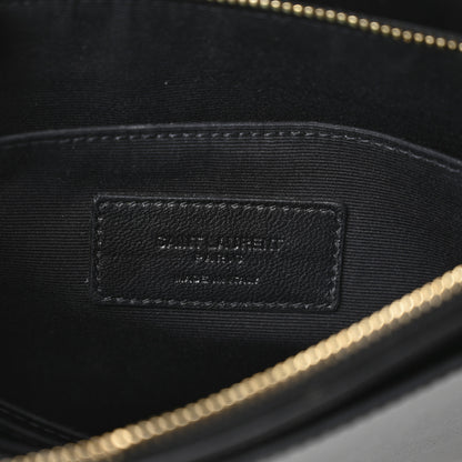 Saint Laurent New Aspen Calfskin Catherine Pouch Black 6 of 8